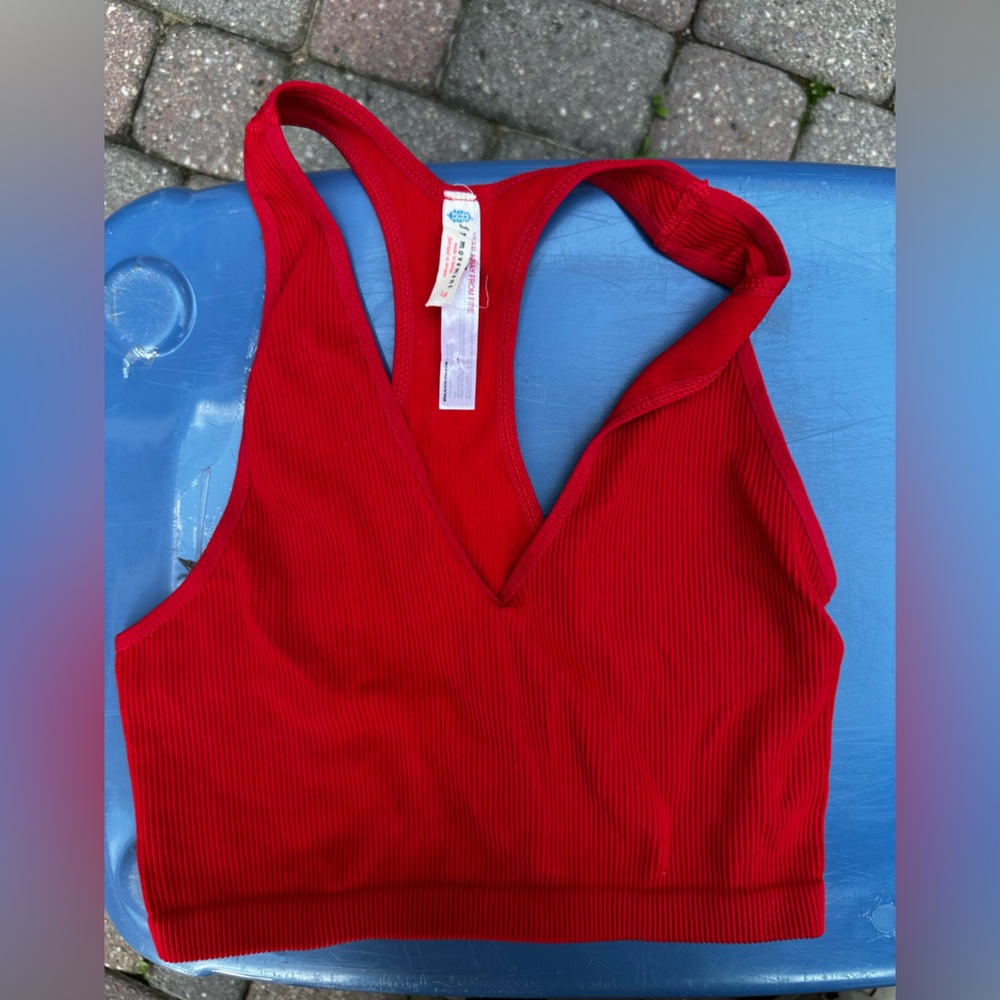 Free People Scarlet Ribbed Tank Top